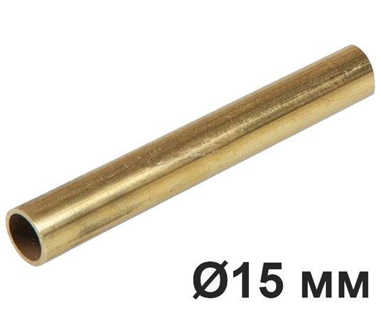Латунная труба для наружной установки D15, Латунь, серия Loft Natural, 2.5м, Villaris-Loft, 3001514 - фото 110170