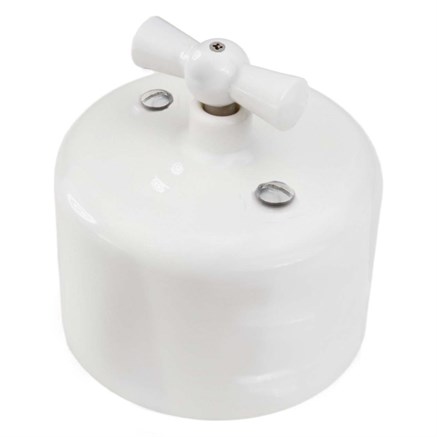 Выключатель поворотный, одинарный, керамика, белый, Jantera, JRO.0R01.CG00 - фото 110376