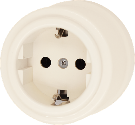 Розетка 1-местная, 220B, Schuco, евростандарт, пластик, ваниль, Jantera, JNO.1L61.PG03 - фото 110474