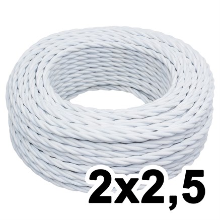 Витой провод двухжильный, 2х2.5, 220В, 50м, белый, Jantera, JTW.722.TM00.050 - фото 110625
