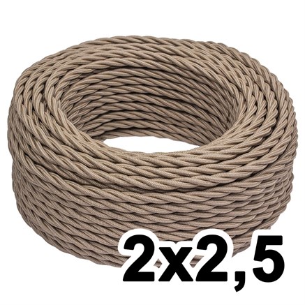 Витой провод двухжильный, 2х2.5, 220В, 10м, амбра, Jantera, JTW.722.TM06.010 - фото 110676