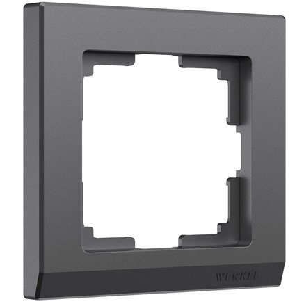 Рамка из поликарбоната на 1 пост Stark графит матовый W0011864 - фото 110795