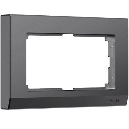 Рамка для двойной розетки Stark (графит матовый), Werkel, W0081864 - фото 110803