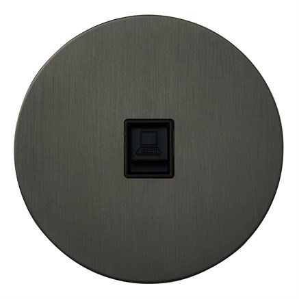 Компьютерная розетка RJ45, антрацит, Salvador, EU020106 - фото 111487