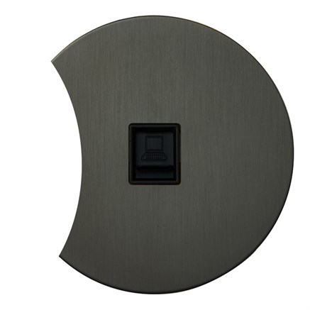 Компьютерная розетка RJ45, антрацит, Salvador, EU020206 - фото 111559