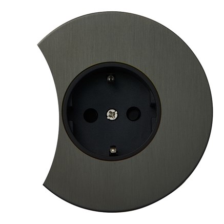 Розетка силовая 220В, антрацит, Salvador, EU020211 - фото 111564