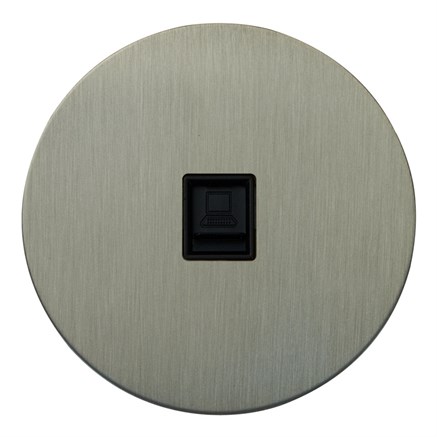 Компьютерная розетка RJ45, никель, Salvador, EU010106 - фото 111647