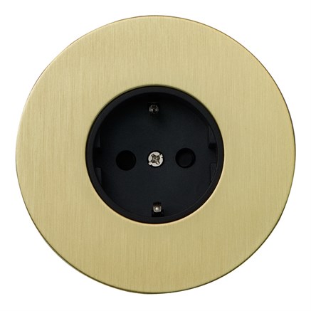 Розетка силовая 220В, золото, Salvador, EU040111 - фото 111668