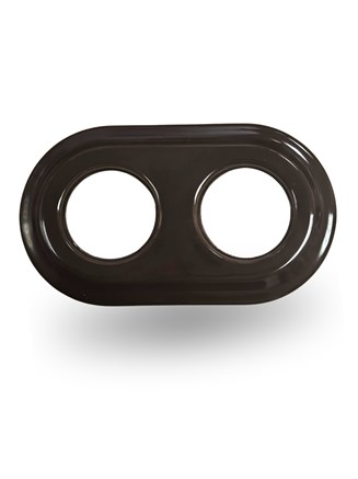 Рамка 2-местная керамическая коричневая для скрытой установки, Edisel Presto, 3596757774 - фото 111818