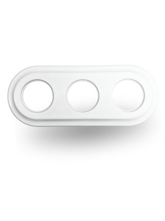 Рамка 3-местная керамическая белая для скрытой установки, Edisel Presto, 3596801564 - фото 111820