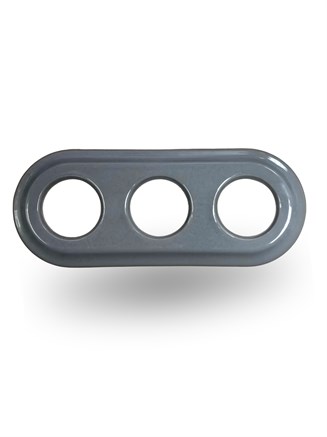 Рамка 3-местная керамическая серая для скрытой установки, Edisel Presto, 3596807435 - фото 111821