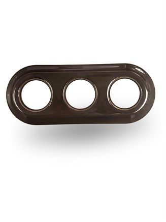 Рамка 3-местная керамическая коричневая для скрытой установки, Edisel Presto, 3596815200 - фото 111822