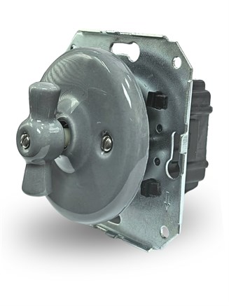 Выключатель 2кл.керамический встраиваемый серый, Edisel Presto, 3618408453 - фото 111826