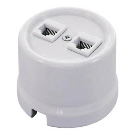 Розетка Интернет цвет белый, Retrika RS-INT-01 - фото 116312