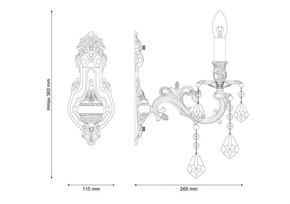 Бра Lucia Tucci BARLETTA W122.1 antique - фото 37152