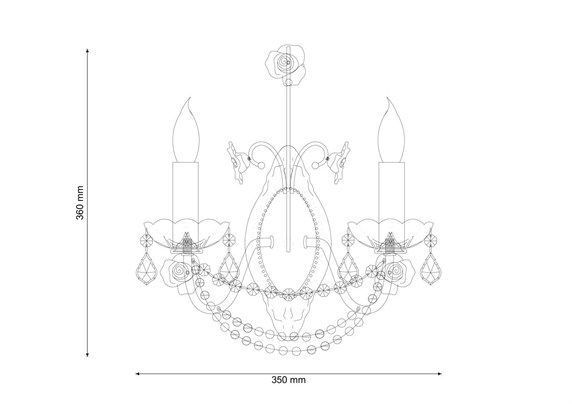 Бра Lucia Tucci Fiori di rose W186.2 - фото 37228