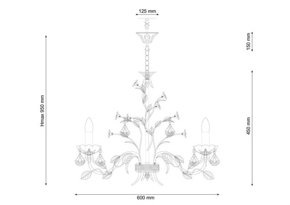 Подвесная люстра Lucia Tucci Fiori di rose 1770.6 - фото 38395