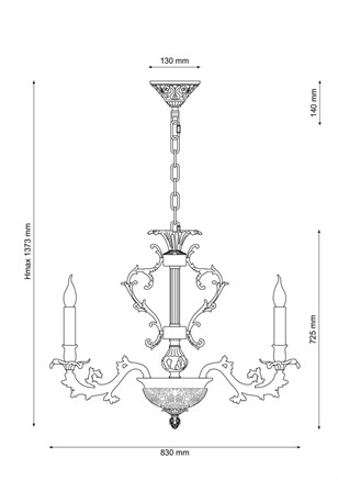 Подвесная люстра Lucia Tucci FIRENZE 1780.15.3 antique gold - фото 38432