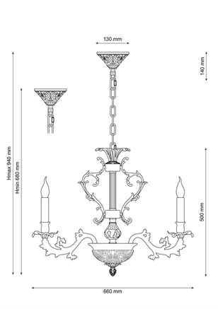 Подвесная люстра Lucia Tucci FIRENZE 1780.6 antique gold - фото 38438