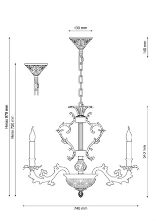 Подвесная люстра Lucia Tucci FIRENZE 1780.8.2 antique gold - фото 38441