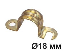 Крепеж двухсторонний для труб D18, Латунь , Villaris-Loft, 2021814