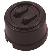 Кнопка клавишная, звонковая, двойная, пластик, коричневый, Jantera, JCA.PK52.PG02