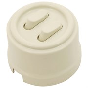 Кнопка клавишная, звонковая, двойная, пластик, шалфей, Jantera, JCA.PK52.PG04