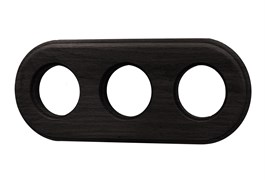 Рамка 3-местная круглая, D95 L235 H10, дерево, черный, Jantera, JRO.2ON3.WM01