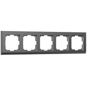 Рамка из поликарбоната на 5 постов Stark графит матовый W0051864