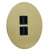 Двойная комп. розетка RJ45, золото, Salvador, EU040107