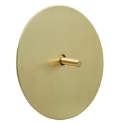 Выключатель 1-тумблерный, проходной, золото, Salvador, EU040104B01