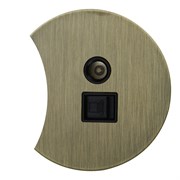 Розетка ТВ+компьютерная RJ45, бронза, Salvador, EU030208