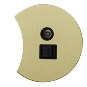 Розетка ТВ+компьютерная RJ45, золото, Salvador, EU040208