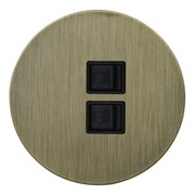 Двойная комп. розетка RJ45, бронза, Salvador, EU030107