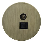 Розетка ТВ+компьютерная RJ45, бронза, Salvador, EU030108