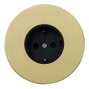 Розетка силовая 220В, золото, Salvador, EU040111