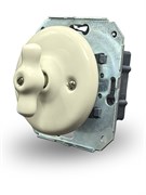 Выключатель 1кл.проходной керамический встраиваемый слоновая, Edisel Presto, 3596388347