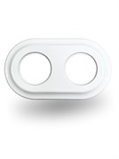 Рамка 2-местная керамическая белая для скрытой установки, Edisel Presto, 3596719257