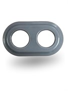 Рамка 2-местная керамическая серая для скрытой установки, Edisel Presto, 3596736586