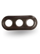 Рамка 3-местная керамическая коричневая для скрытой установки, Edisel Presto, 3596815200