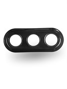 Рамка 3-местная керамическая черная для скрытой установки, Edisel Presto, 3596818616