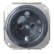 Механизм ретро розетки, серый, керамика, Colony, с заземл. контактом, Retrika RS1-80010C
