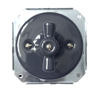 Механизм 2-кл. выключателя, керамика, серый, Colony, Retrika CG01-10