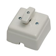 Выключатель поворотный керамический серии "КРОМ" (белый), Interior Electric, ВПКК/02