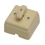 Выключатель поворотный керамический серии "КРОМ" (слоновая кость), Interior Electric, ВПКК/03