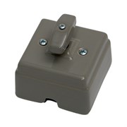 Выключатель поворотный керамический серии "КРОМ" (серый), Interior Electric, ВПКК/05