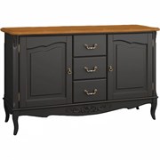 Комод широкий 3 ящика + 2 фасада W403BL черный, Алетан