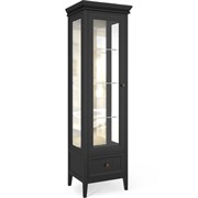 Витрина левая с зеркалом L Тесоро черная T601L/BL, Алетан