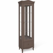 Витрина правая с зеркалом М601R/Q коричневая, Алетан