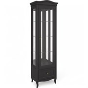 Витрина правая с зеркалом М601R/BL черная, Алетан